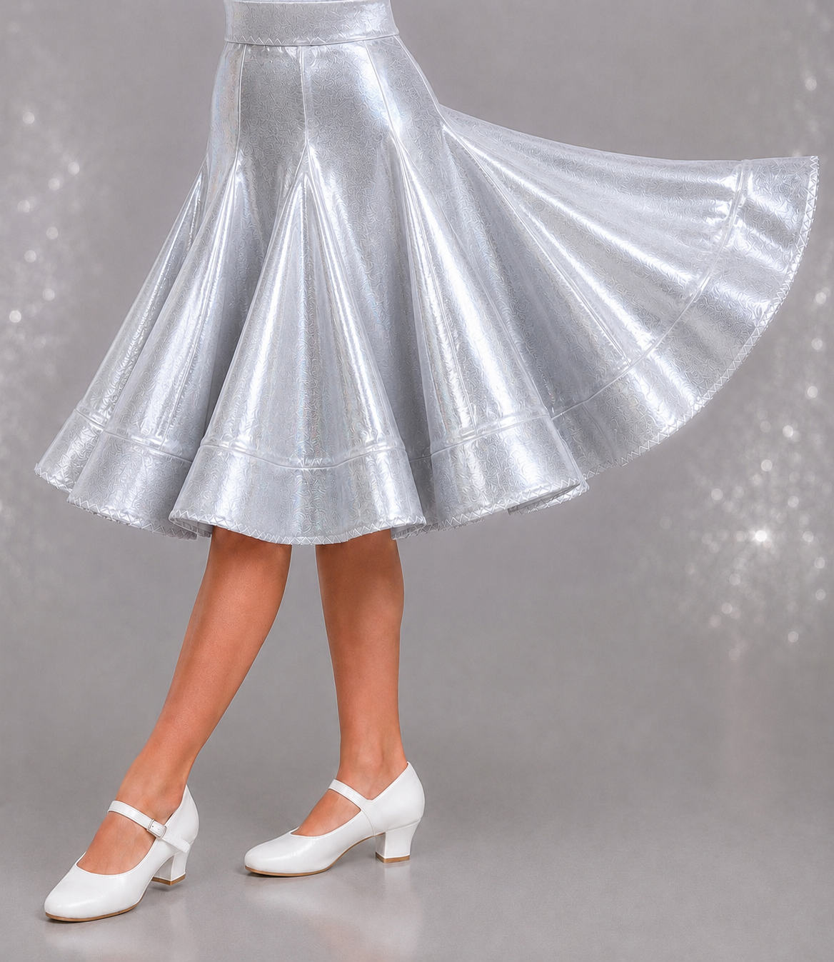 126J White & Metallic Silver 3 Piece Set Competition Number Wallet & Decorative Pins & Matching Hair Flower **Everything included in Price when full set purchased**