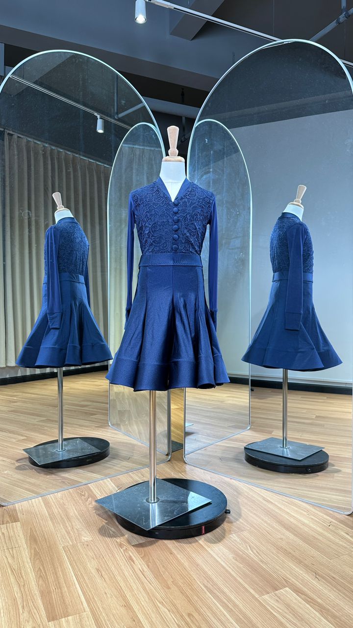 110J Navy Blue 4 Piece, Shoes (Choose between 2 Designs Included with 3 piece). Competition Number Wallet & Decorative Pins & Matching Hair Flower ❤️Everything included in Price when full set purchased❤️