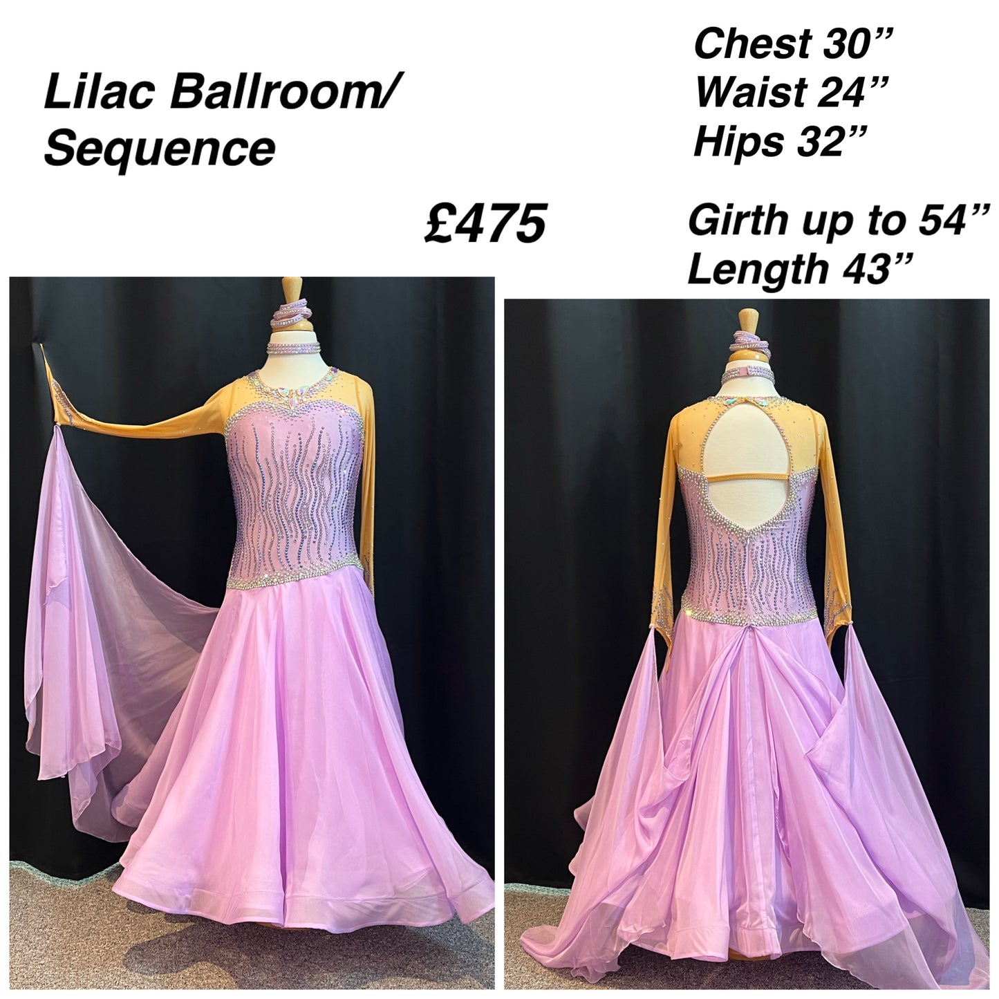 1024 Brand New Petite Ballroom/Sequence Dress Range. Designed & created for the Petite Junior Dancer. All information is included in the pictures.