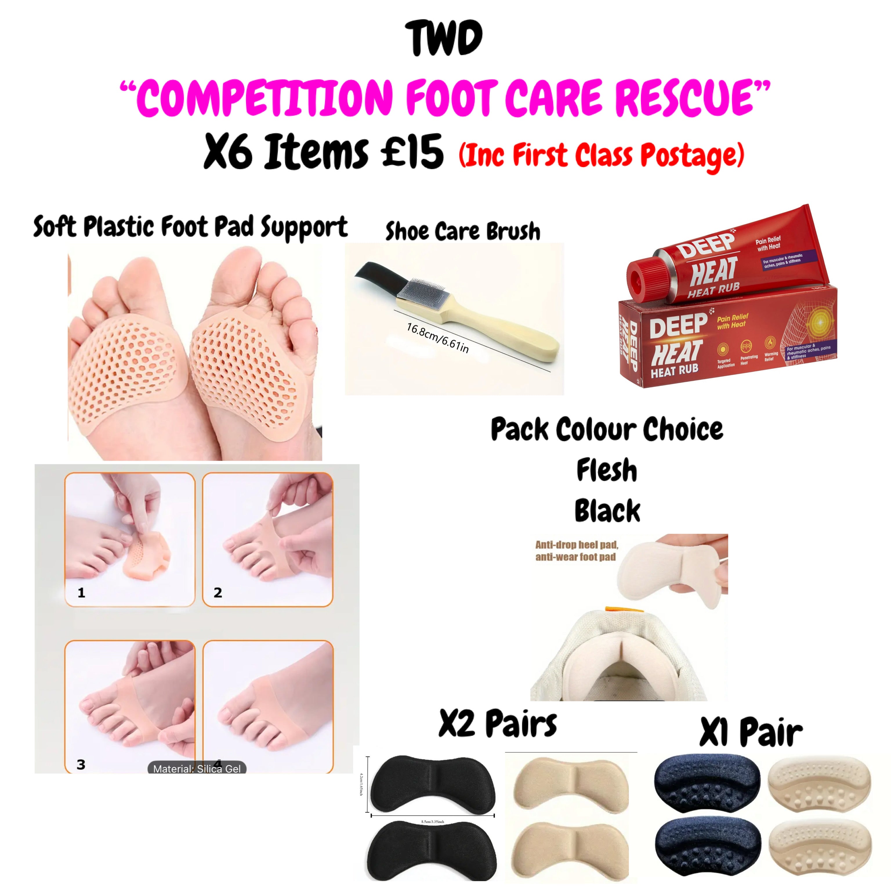 (F1) FOOT/SHOE Rescue Pack – TW Dance