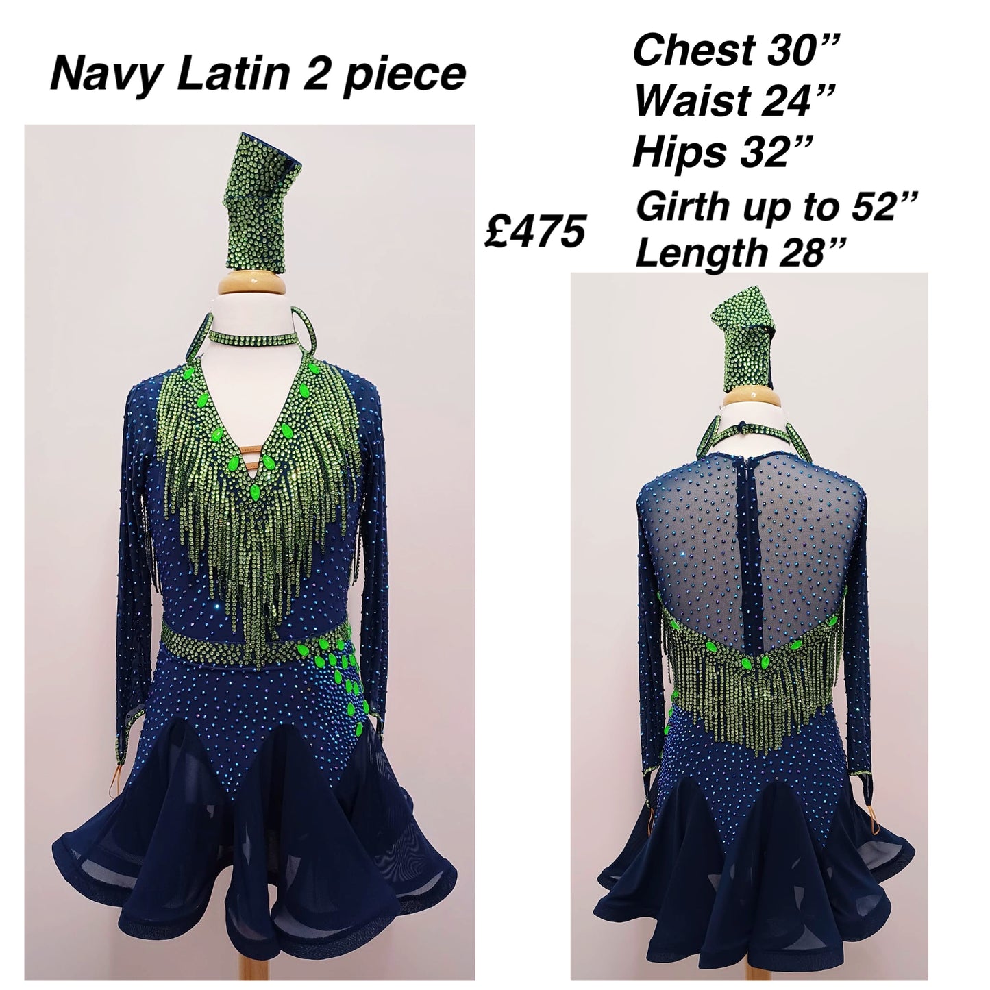 1024L Brand New Petite Latin Dress Range. Designed & created for the Petite Junior Dancer. All information is included in the pictures.