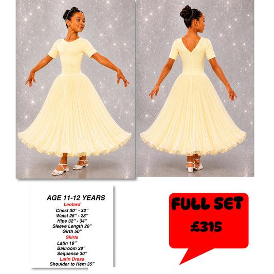 135J Lemon 2 Piece Set Competition Number Wallet & Decorative Pins & Matching Hair Flower **Everything included in Price when full set purchased**