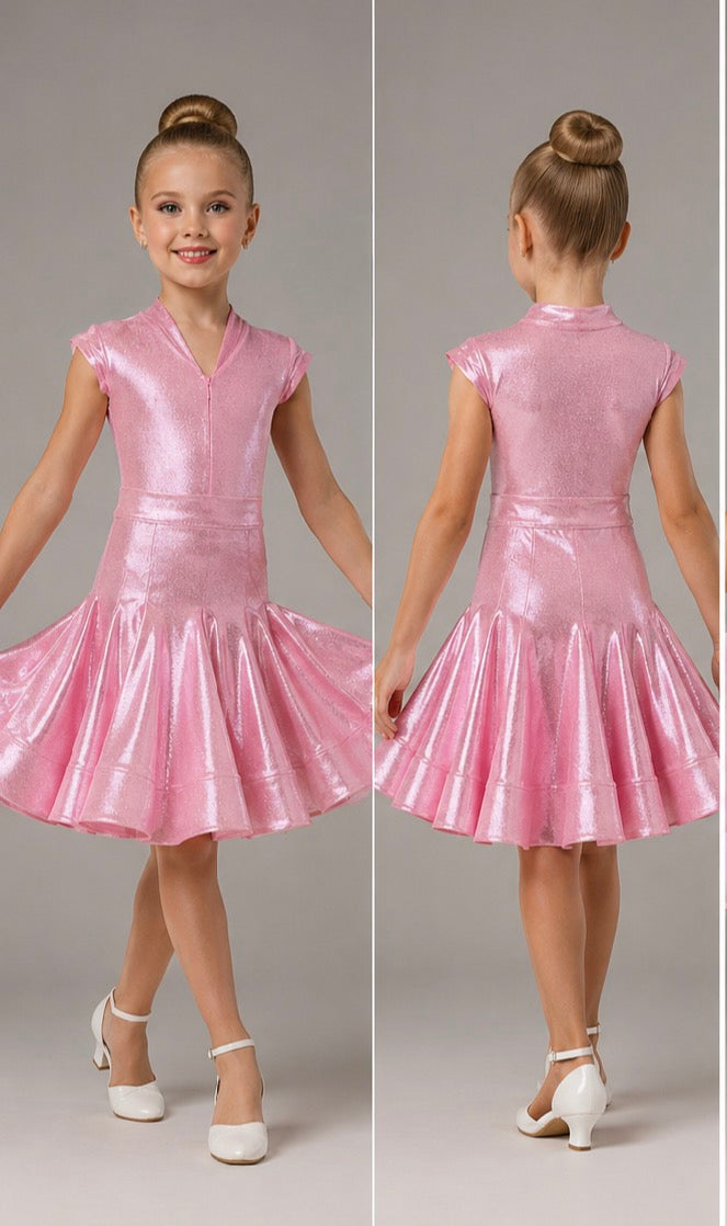 102J Metallic Sugar Pink 3 Piece Set Competition Number Wallet & Decorative Pins & Matching Hair Flower **Everything included in Price when full set purchased**