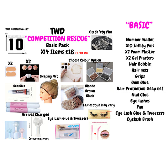 COMPETITION RESCUE PACKS - Everything you might need on Comp Days. Available in 3 different Sizes. Great Stocking Fillers & Birthday Gifts