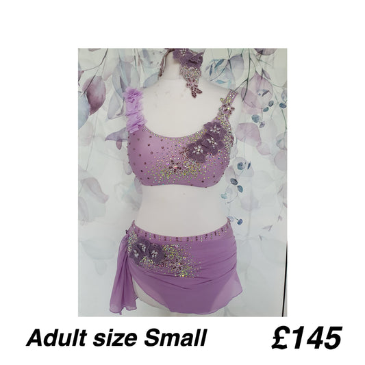 278 Purple Lyrical Stage Dance Dress