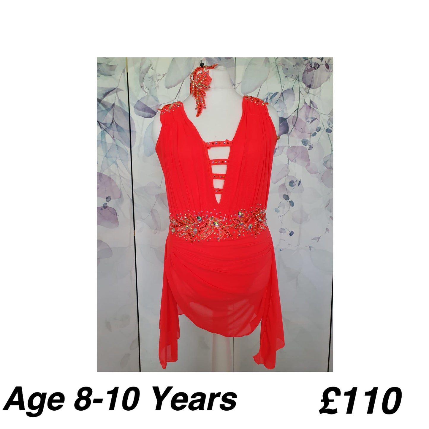 274 Red Lyrical Stage Dance Dress