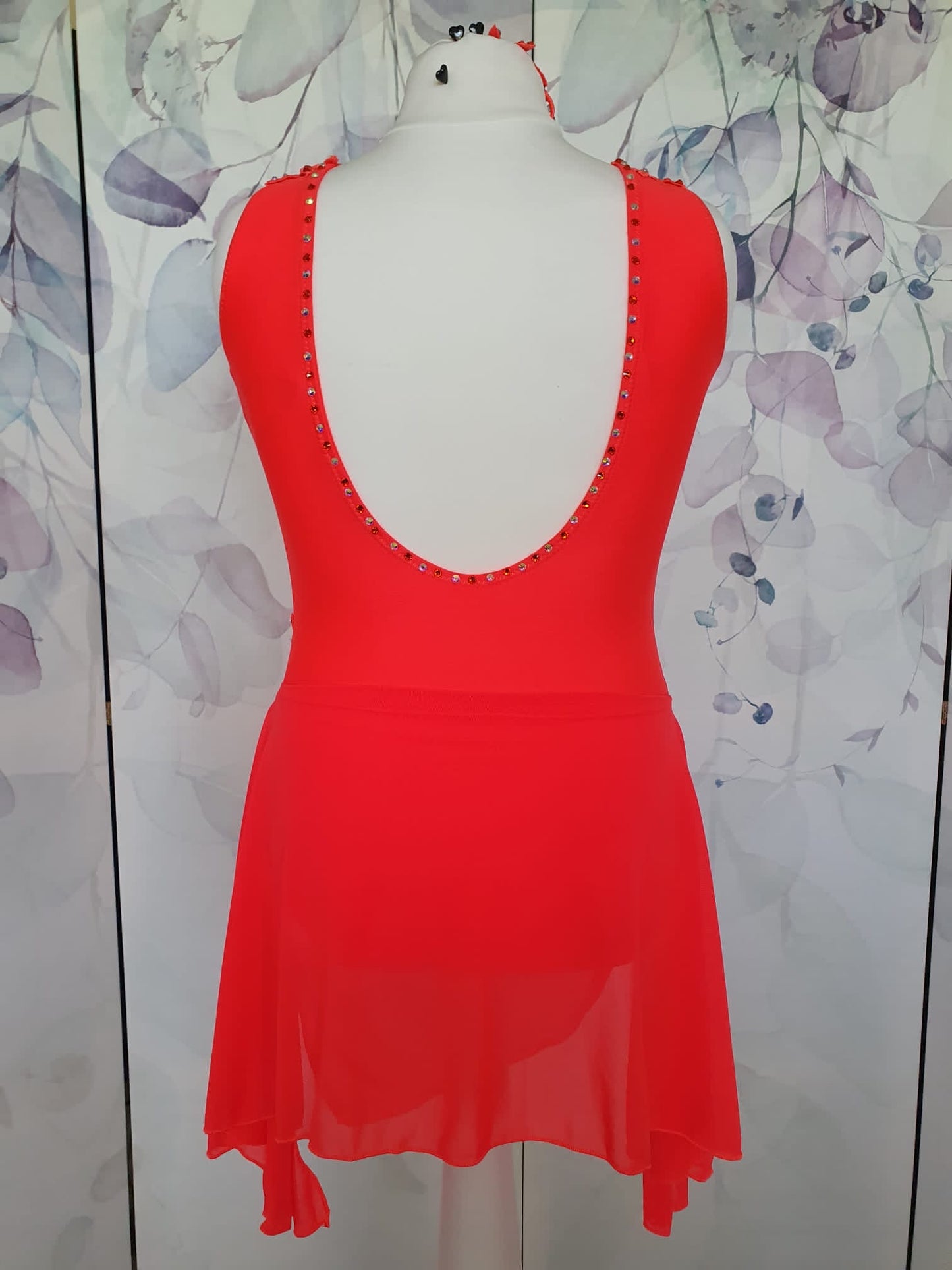 274 Red Lyrical Stage Dance Dress