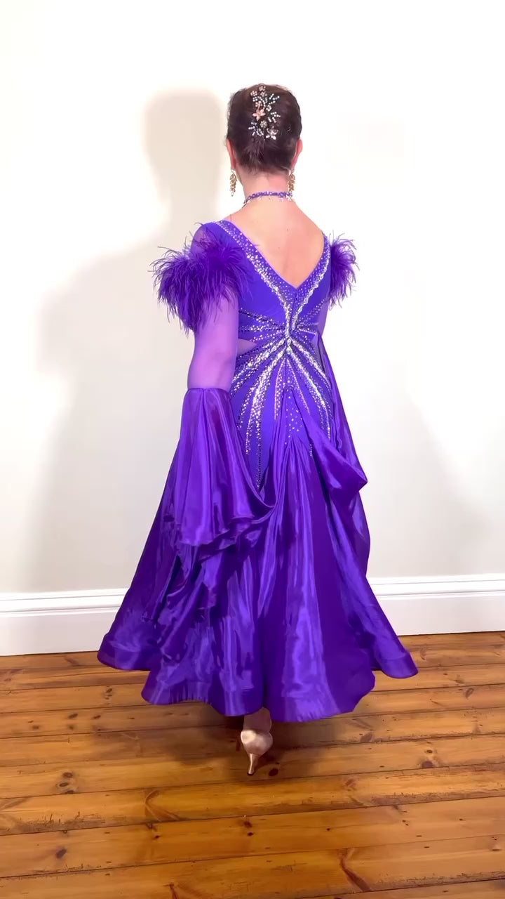 Purple floaty dress hotsell